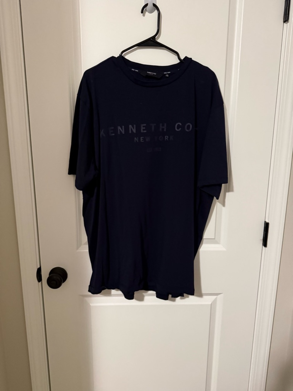 Kenneth Cole Navy Short-Sleeve Logo Tee